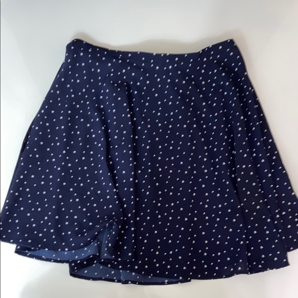 Emmelee for F.C. Blue and White Wrap Mini Skirt Sz L - Picture 5 of 5